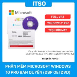 Bản quyền phần mềm Windows 10 Pro (Bản DSP OEI DVD), full VAT