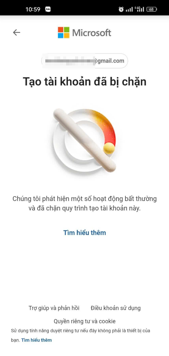 Xử lý lỗi bị khóa tài khoản khi đăng kí tài khoản Microsoft 365