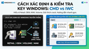 Hướng dẫn kiểm tra key Windows đang dùng thuộc loại bản quyền nào (OEM, Retail, MAK, Volume)
