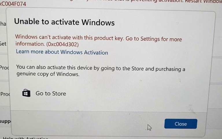 Sửa lỗi 0xC004D302 khi kích hoạt Windows, khắc phục thành công 100%