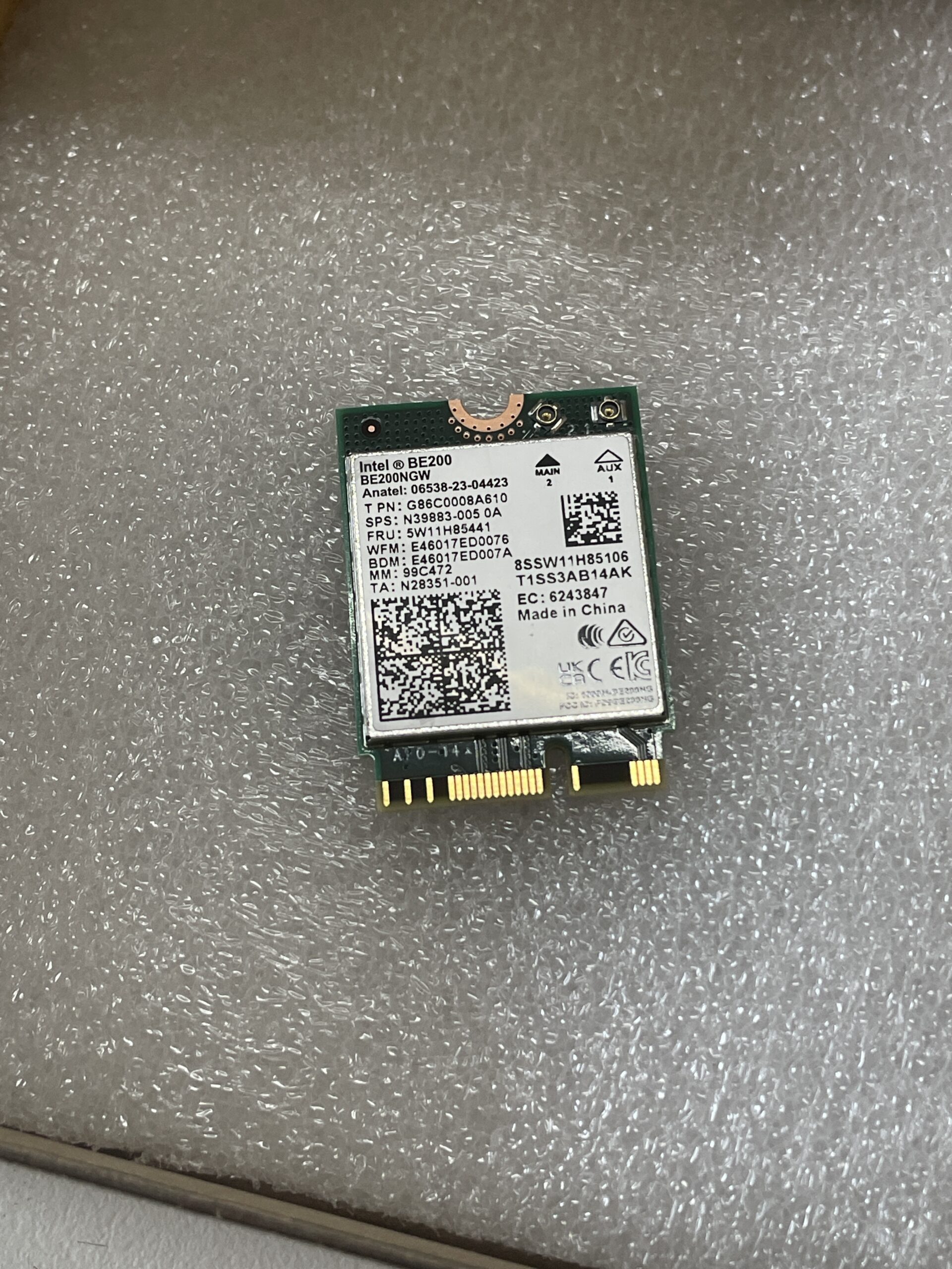 Card WIFI Intel WIFI-7 BE200 khe M2 NGFF chính hãng