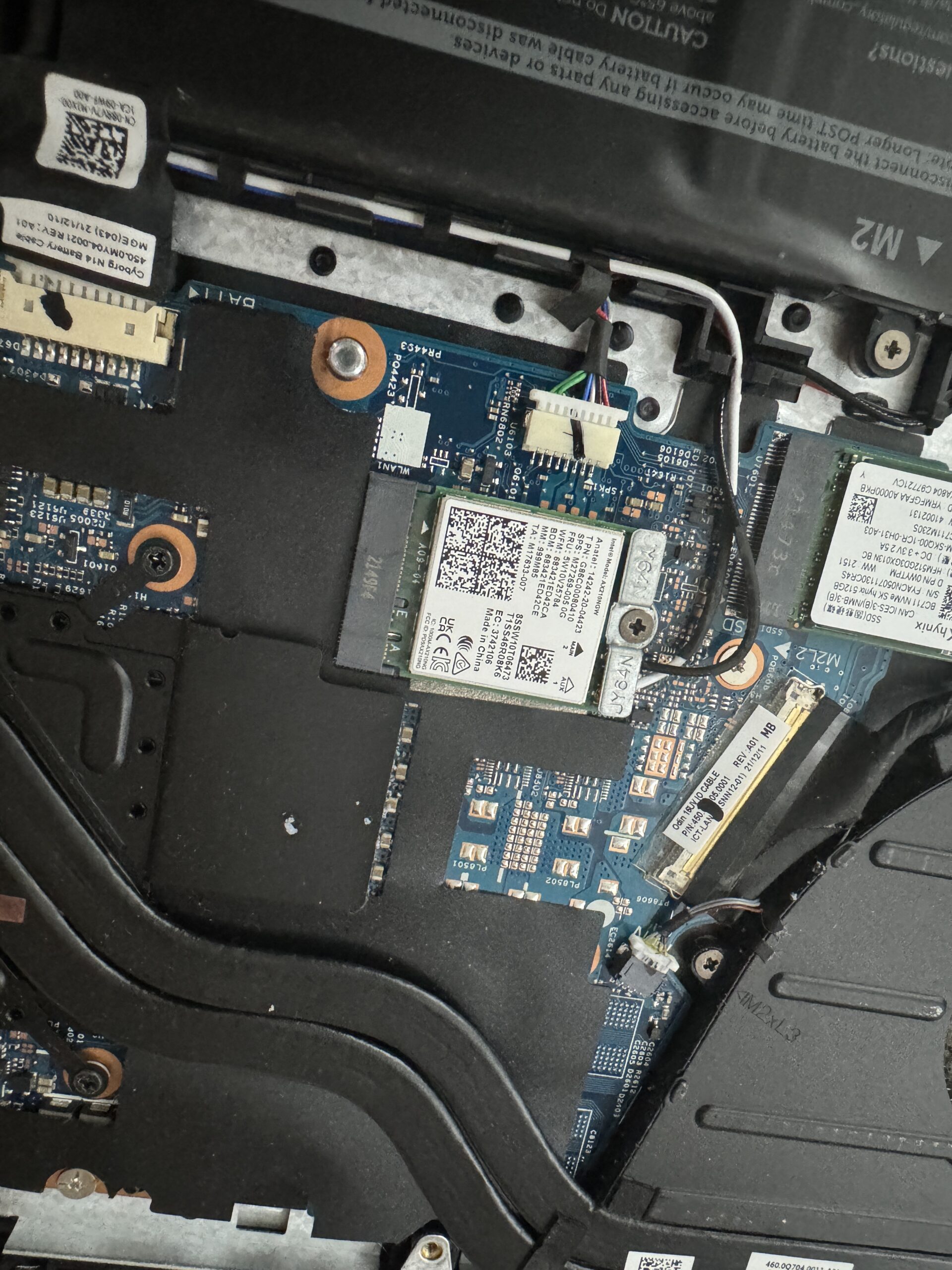 Card WIFI Intel WIFI-6E AX210 (AX210NGW) khe M2 NGFF cho laptop